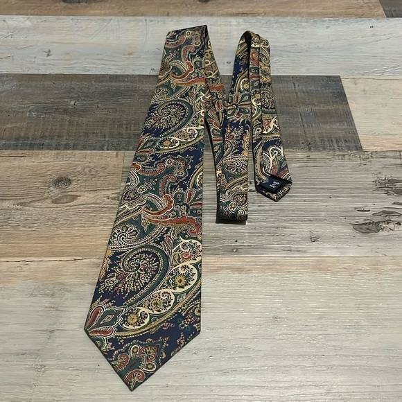 Polo By Ralph Lauren Silk Multi Colored Paisley Mens Tie  W4” L58” - Picture 1 of 7